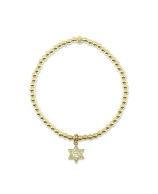 Non-Tarnishing 3mm Gold Filled Ball and Star of David Charm