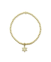 Non-Tarnishing 3mm Gold Filled Ball and Star of David Charm