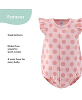 The Peanutshell Baby Girls Rompers - 2 Pack, Navy Floral