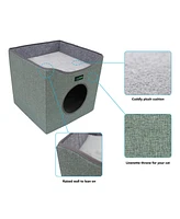 Foldable Cat Condo: Sage Green
