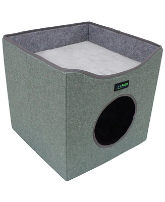 Foldable Cat Condo: Sage Green