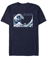 Design By Humans Men's The Great Fibonacci Wave Short Sleeve T-Shirt