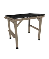 Mondawe 8 Ft. W x 6 Ft. D Solid Cedar Wood Grill Gazebo with Two Side Wooden Holder