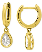 Giani Bernini Cubic Zirconia Teardrop Huggie Earrings