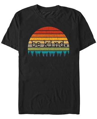 Design By Humans Men's Uplifting Retro Sun Vintage Be Kind Happy Positive Gift Short Sleeve T-Shirt