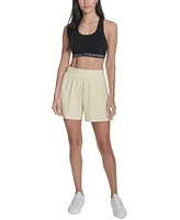 Calvin Klein Performance Women's French Terry Smocked-Waist Shorts