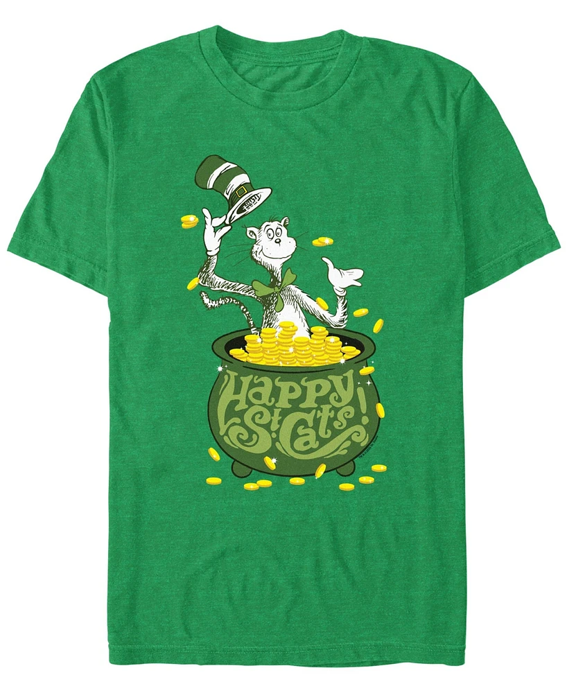 Dr. Seuss Men's Happy St Cats Short Sleeve T-Shirt