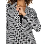Liverpool Los Angeles Women's Printed One-Button Blazer