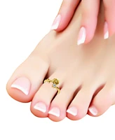 Giani Bernini Cubic Zirconia Rose Adjustable Toe Ring 18k Gold-Plated Sterling Silver (also Silver), Exclusively at Macy's