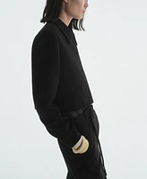 Mango Women's Crop Lapel Suit Jacket