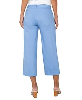 Liverpool Los Angeles Women's Belted Cropped Wide-Leg Pants