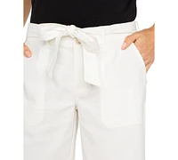 Liverpool Los Angeles Women's Belted Cropped Wide-Leg Pants
