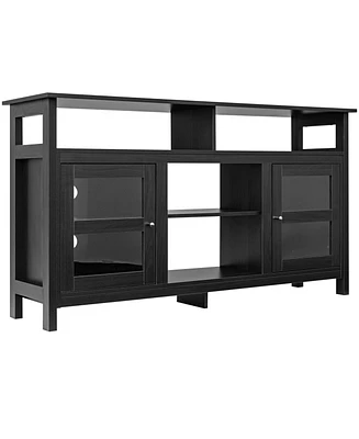 58 Inch Tv Stand Entertainment Console Center with 2 Cabinets