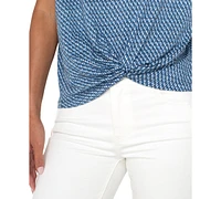Liverpool Los Angeles Women's Twist-Front Crewneck Top
