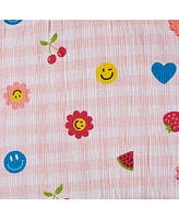 Andy & Evan Toddler Girls Toddler/Child Pink Gingham Jersey Top Shorts Set