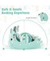 3-in-1 Kids Slide Rocking Horse Set Convertible Toddler Slide with Basketball Hoop