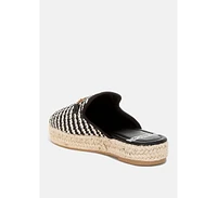 Himari Raffia Slip-On Mules