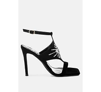 Warda Jeweled Shiny Stiletto Heels