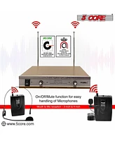 5 Core Vhf Dual Channel Digital Pro Wireless Microphone System with Receiver- Wm 301 Hc