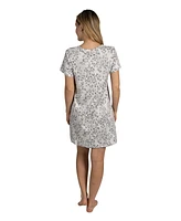 Tahari Women's 2-Pack V-Neck Short Sleeve Nightshirts