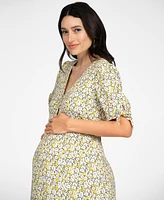 Seraphine Women's Maternity Bow Sleeve Midi Dress