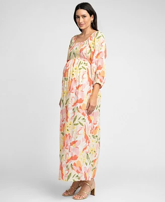 Seraphine Women's Maternity Shirred Maxi Dress