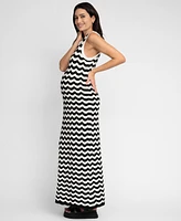 Seraphine Women's Maternity Wave Stitch Knit Dress
