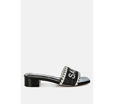 Poshta Saint Tropez Beaded Slip-On Heels