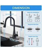 Mondawe Touchelss Pull-Down Kitchen Faucet With Sprayer