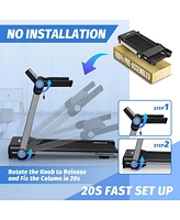 Joroto F5 Bluetooth Foldable Treadmill, Out-of-The-Box Folding Treadmills, Max 265 Lbs Capacity, Portable Treadmill for Office and Home, Plus 44 Days