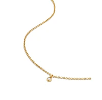 Vincero Women's White Sapphire Necklace – 14k Gold Plated Stainless Steel
