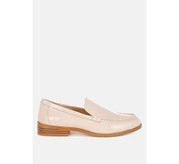 Corleone Pleather Stacked Heel Loafers