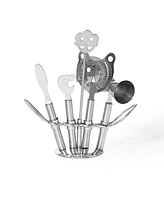 Godinger Hammered Stainless Steel 9-Pc. Barware Set