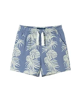 Andy & Evan Toddler Boys Toddler/Child Palm Stripe Print Linen Buttondown Set