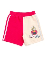 Sesame Street Little Boys Cookie Monster Pullover Hoodie and French Terry Shorts