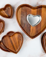 Nambe Eat Your Heart Out Appetizer Plates 4-Pc. Set