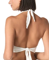 Carmen Marc Valvo Women's Halter Embellished Bikini Top