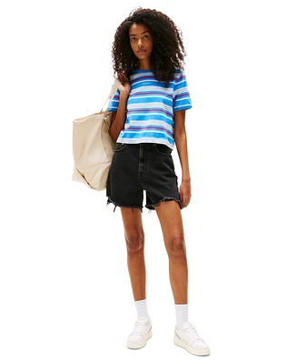 Tommy Jeans Women's Mom Cut-Off Denim Shorts