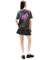 Tommy Jeans Women's Cotton Relaxed-Fit Neon Graphic T-Shirt