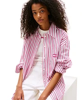 Tommy Jeans Women's Cotton Oversized Mini Shirt Dress