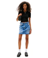 Tommy Jeans Women's Pointelle Cropped Polo Sweater