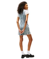 Tommy Jeans Women's V-Neck Button-Front Dress
