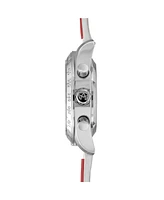 Abingdon Co. Women's Jordan Chronograph Multifunctional Victory Red Leather Strap Watch, 40mm