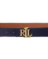 Lauren Ralph Logo Reversible Pebbled Leather Belt