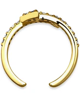 Giani Bernini Cubic Zirconia Arrow Bypass Adjustable Toe Ring Sterling Silver (also 18k Gold-Plated Silver), Exclusively at Macy's