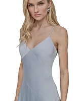 Dkny Women's Ruffled-Hem Midi Slip Dress