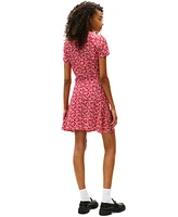 Tommy Jeans Women's Floral-Print Fit & Flare Mini Dress