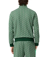 Lacoste Men's Zip-Front Pattern Blocked Sweatshirt
