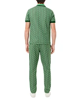 Lacoste Men's Geo Print Elastic-Waist Pants