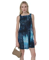 Dkny Women's Printed Square-Neck Sleeveless Dress